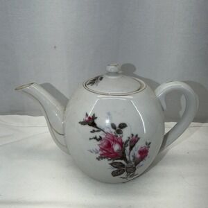 Estate‎ Find!-Beautiful Vintage Fred Roberts Company Floral Porcelain Teapot
